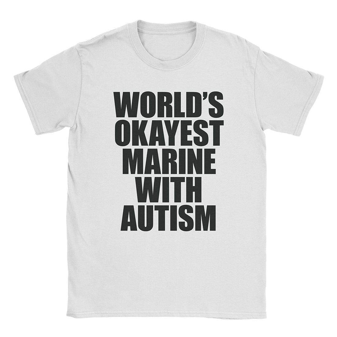 A-or-B-Tees T-Shirt White / S Autistic Marine T-Shirt