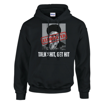 A-or-B-Tees Hoodie 2XL / Black Ayatollah Khamenei Eliminated Hoodie - Meme Stamp Pullover