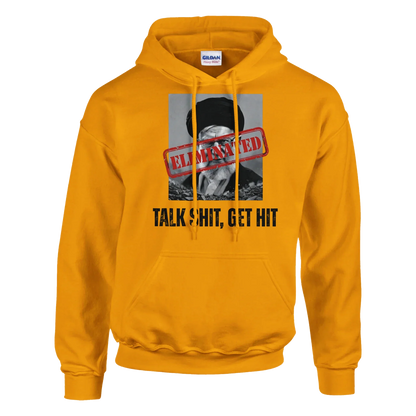 A-or-B-Tees Hoodie 2XL / Gold Ayatollah Khamenei Eliminated Hoodie - Meme Stamp Pullover