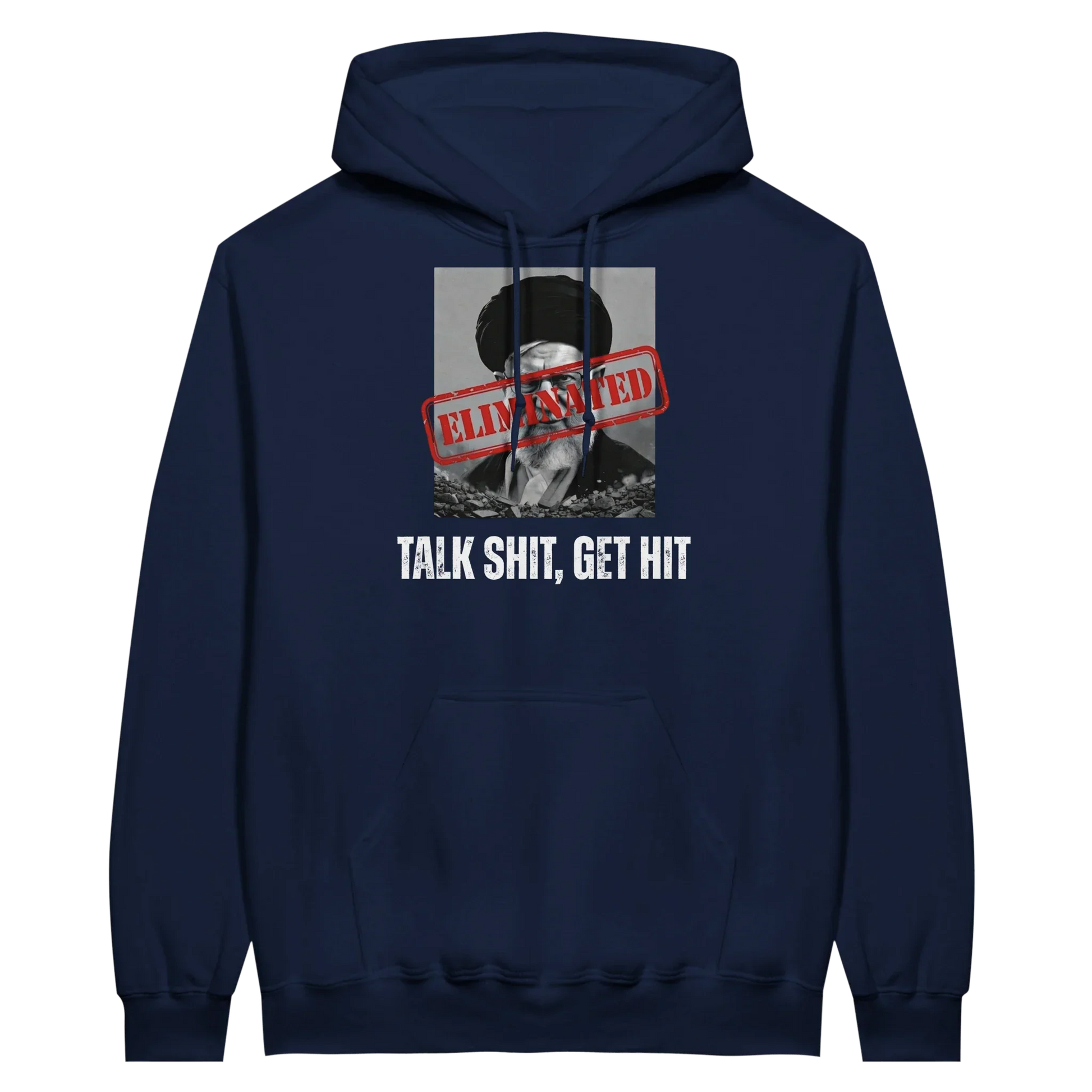 A-or-B-Tees Hoodie Ayatollah Khamenei Eliminated Hoodie - Meme Stamp Pullover