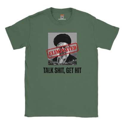 A-or-B-Tees T-Shirt S / Military Green Ayatollah Khamenei Eliminated T-Shirt - Meme Stamp Tee