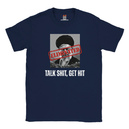 A-or-B-Tees T-Shirt S / Navy Ayatollah Khamenei Eliminated T-Shirt - Meme Stamp Tee