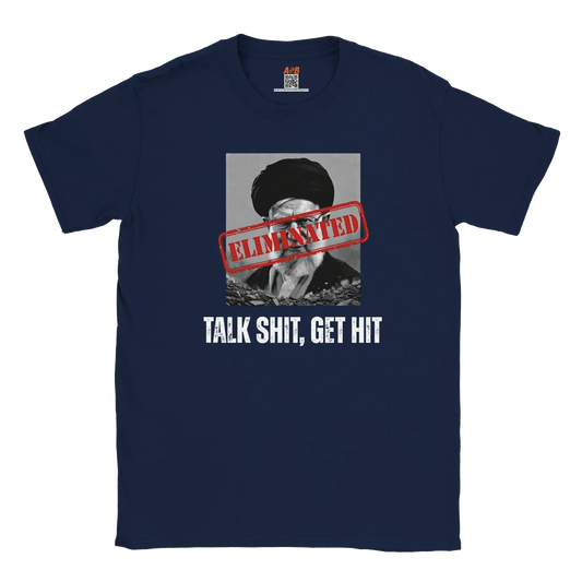 A-or-B-Tees T-Shirt S / Navy Ayatollah Khamenei Eliminated T-Shirt - Meme Stamp Tee