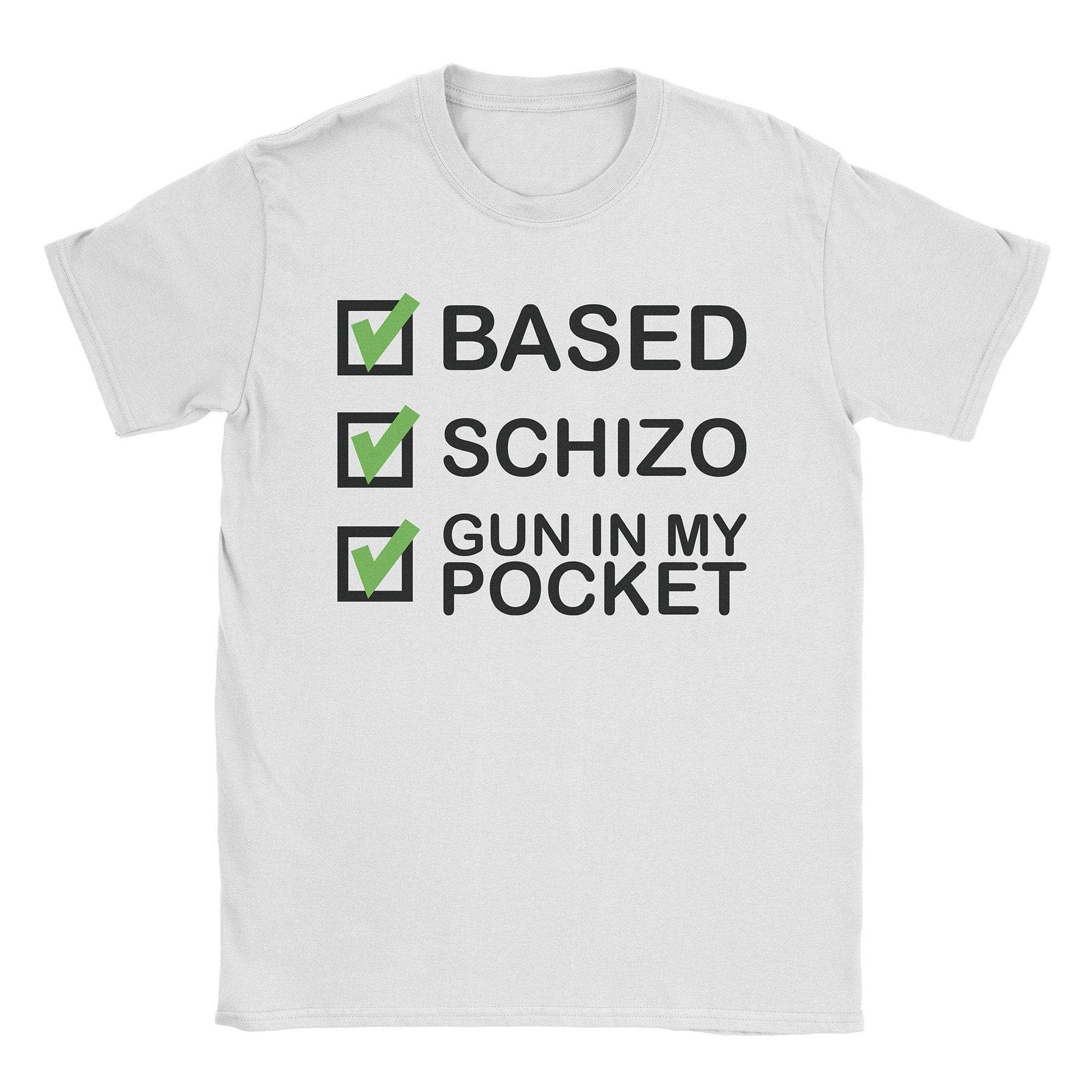 A-or-B-Tees T-Shirt White / S Based Schizo T-Shirt