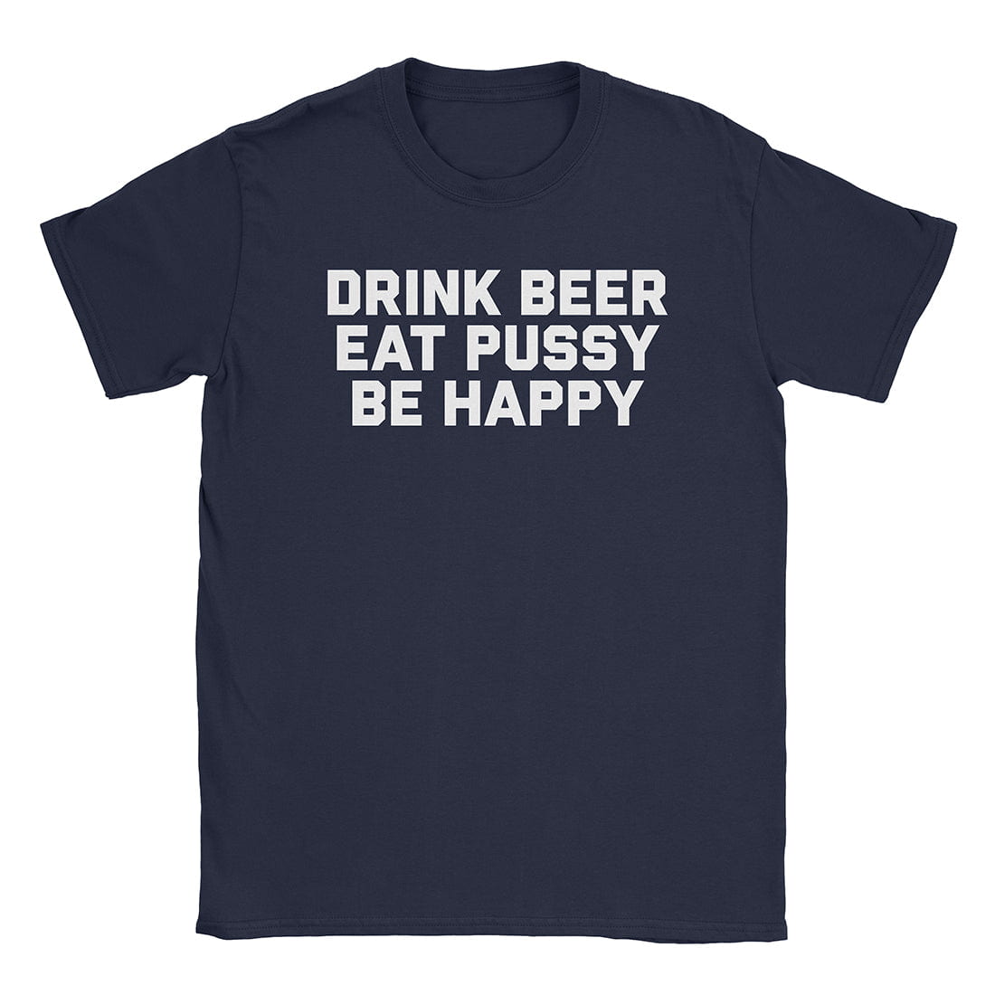 A-or-B-Tees T-Shirt Navy / S Be Happy T-Shirt