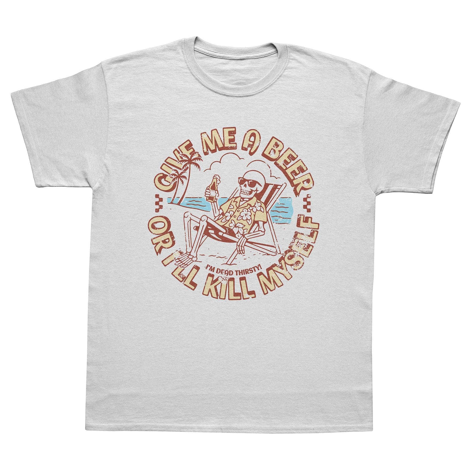 A-or-B-Tees T-Shirt White / S Beach Beer T-Shirt