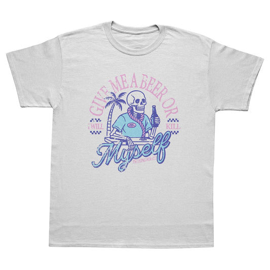 A-or-B-Tees T-Shirt White / S Beer Beach T-Shirt