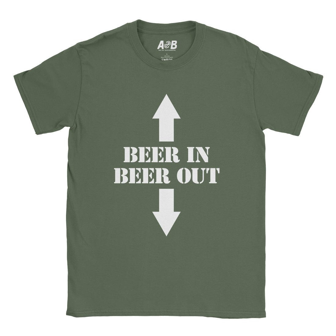 A-or-B-Tees T-Shirt Military Green / S Beer In/Out T-Shirt