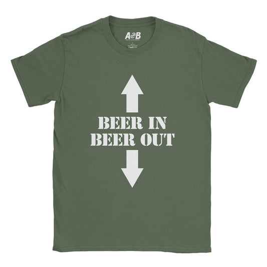 A-or-B-Tees T-Shirt Military Green / S Beer In/Out T-Shirt
