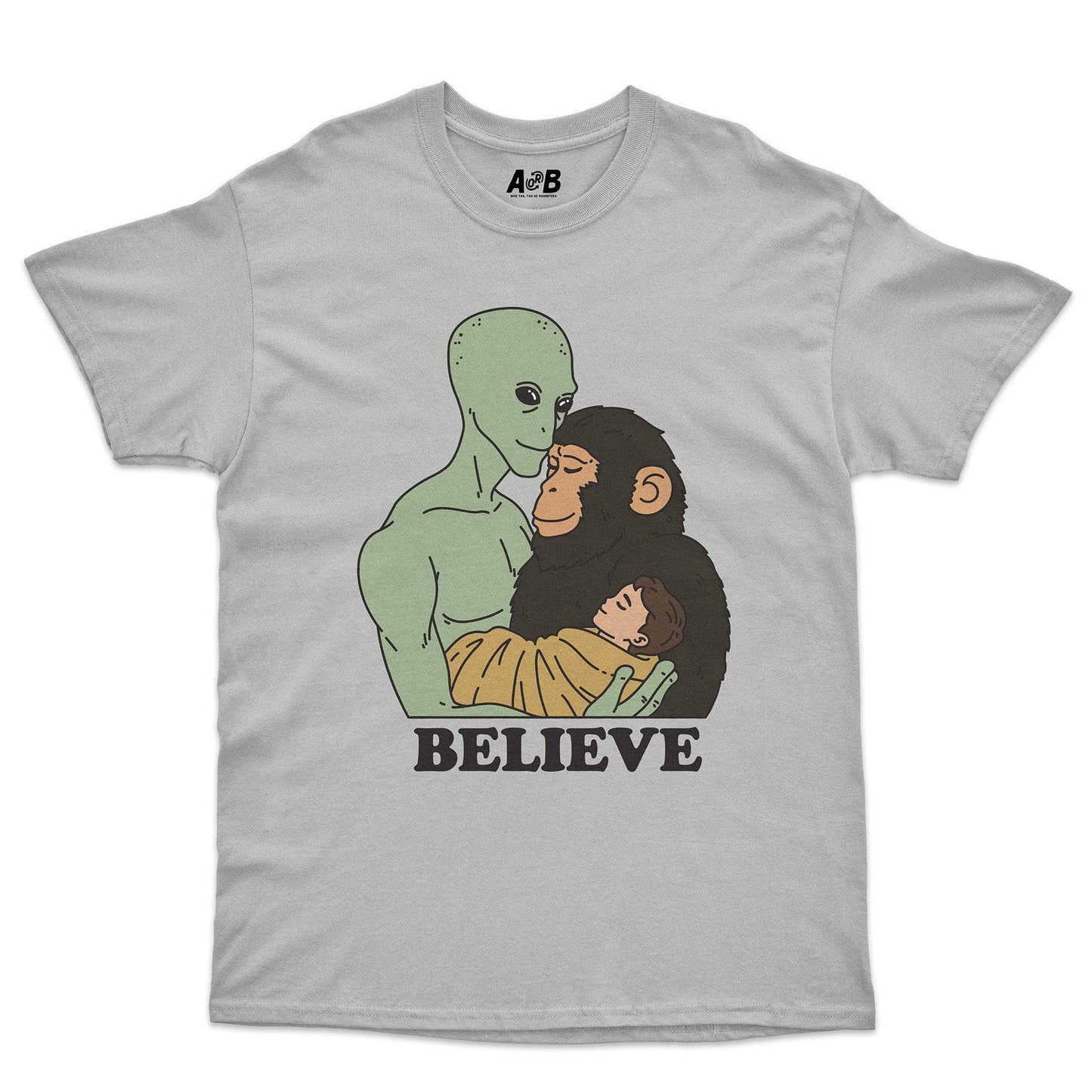 A-or-B-Tees T-Shirt Ice Grey / S Believe T-Shirt