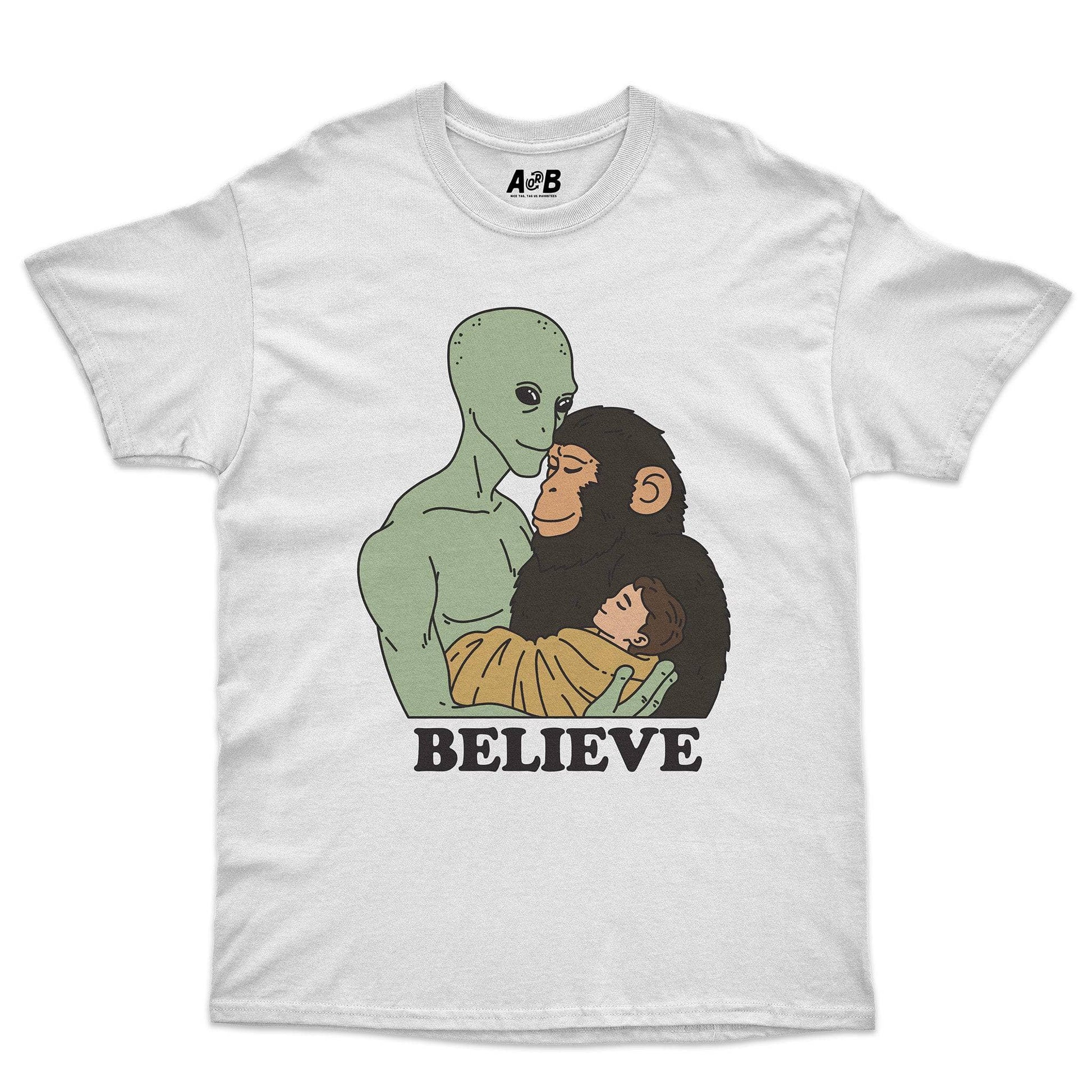A-or-B-Tees T-Shirt White / S Believe T-Shirt