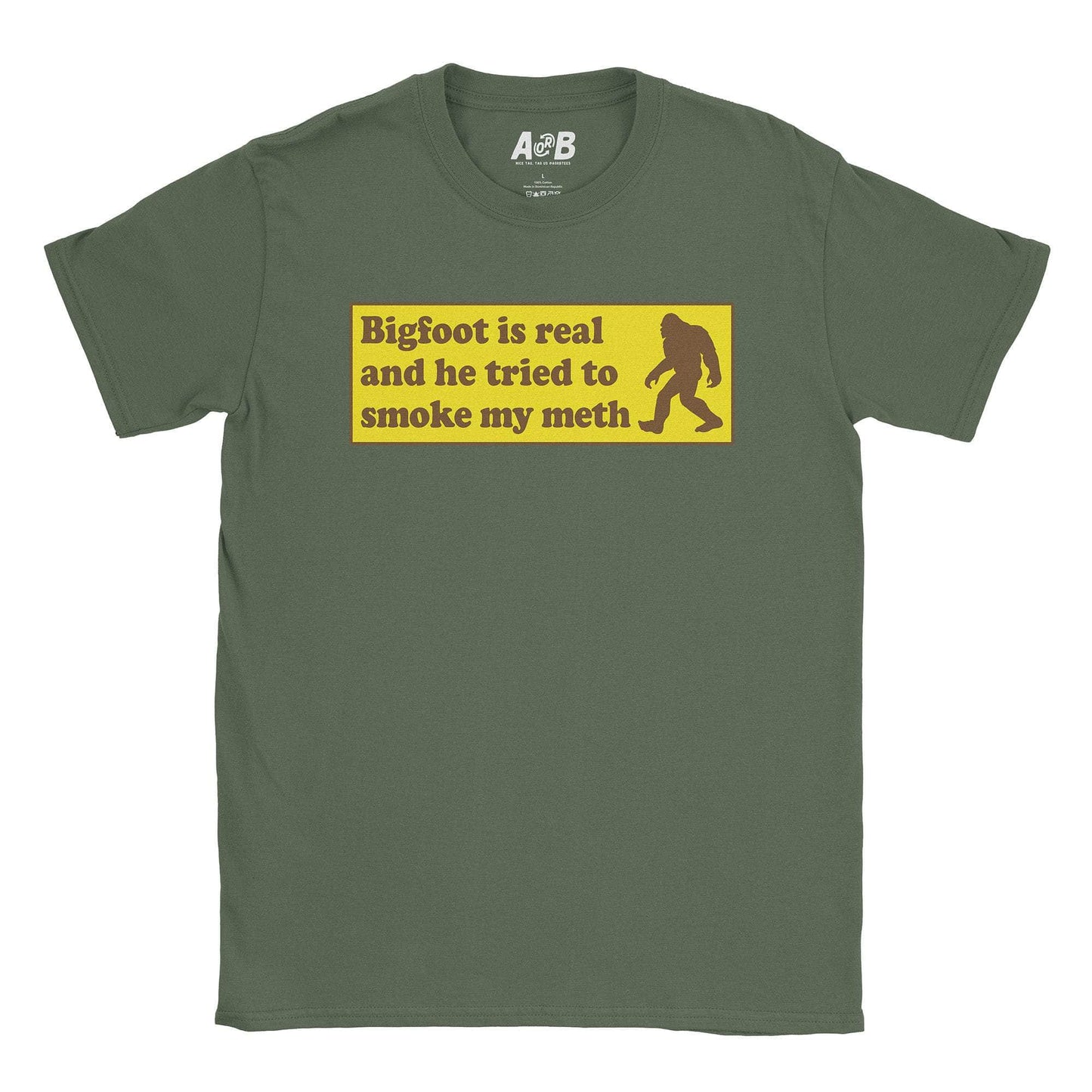 A-or-B-Tees T-Shirt Military Green / S Bigfoot T-Shirt