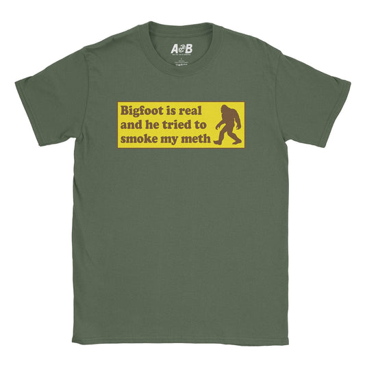 A-or-B-Tees T-Shirt Military Green / S Bigfoot T-Shirt