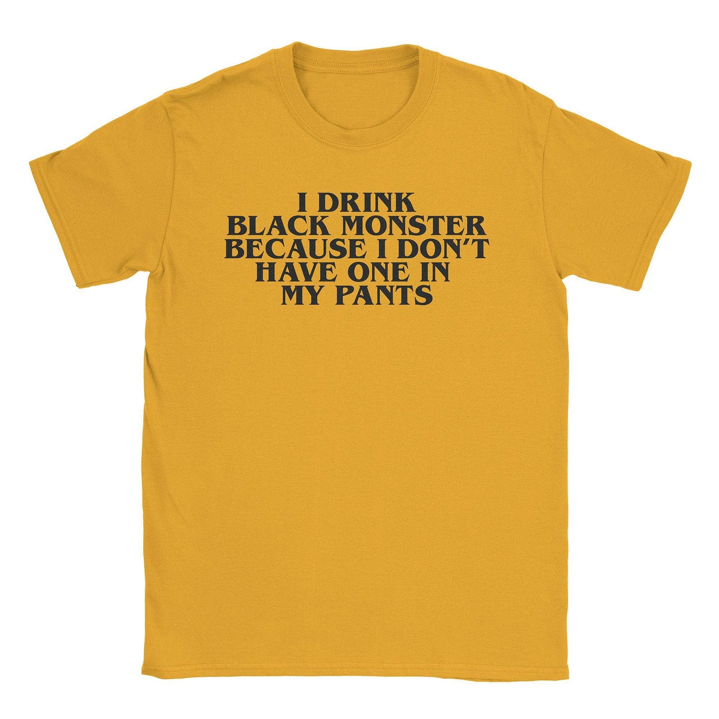 A-or-B-Tees T-Shirt Gold / S Black Monster T-Shirt