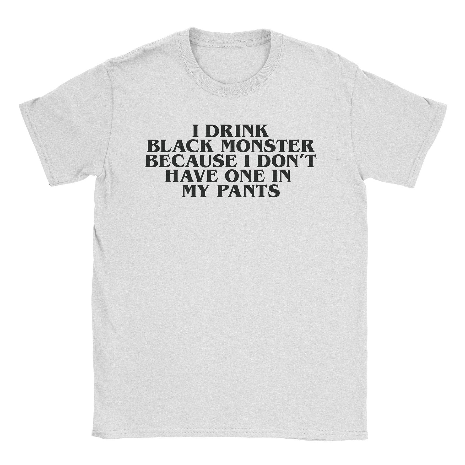 A-or-B-Tees T-Shirt White / S Black Monster T-Shirt