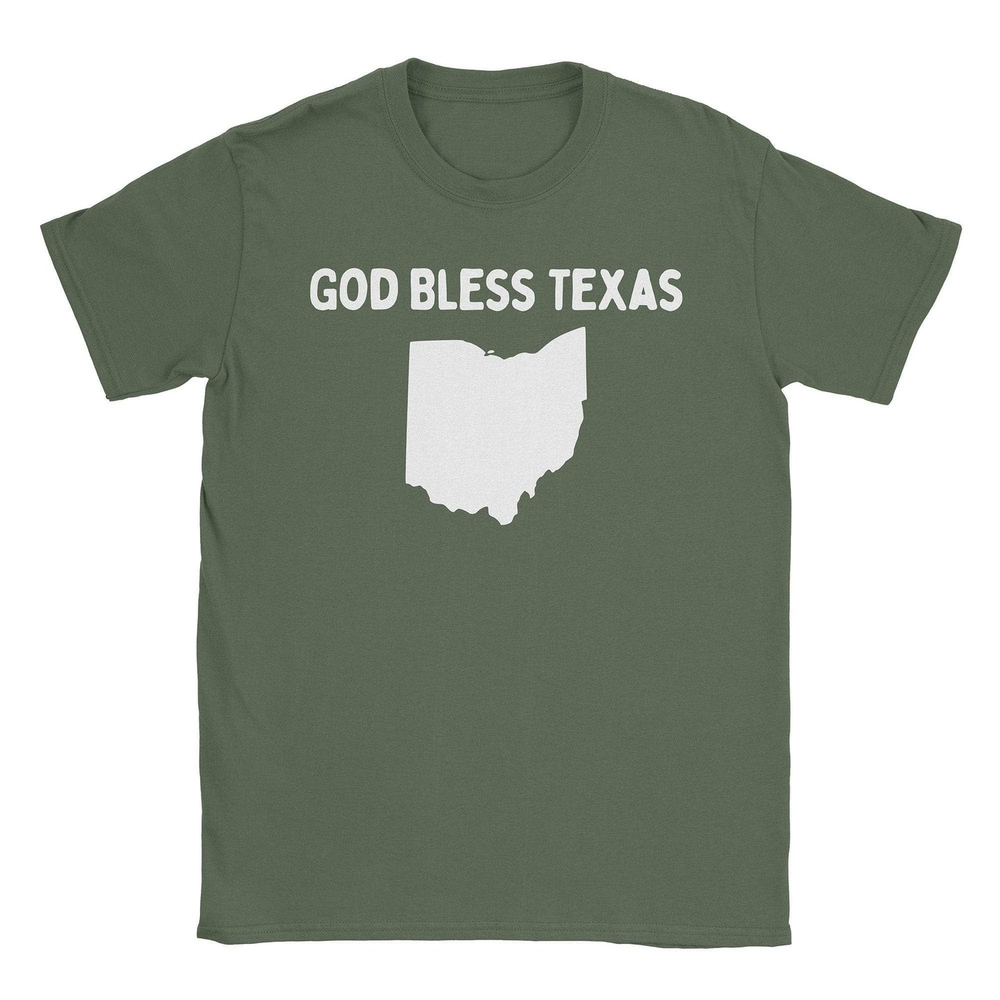 A-or-B-Tees T-Shirt Military Green / S Bless Texas T-Shirt