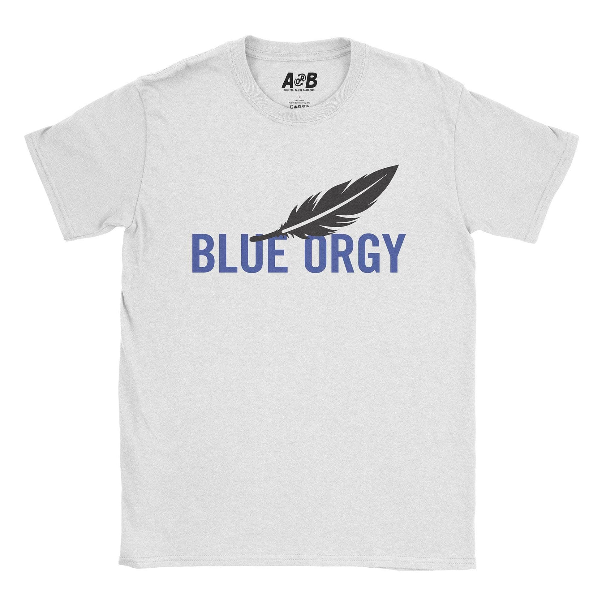 A-or-B-Tees T-Shirt White / S Blue Orgy T-Shirt