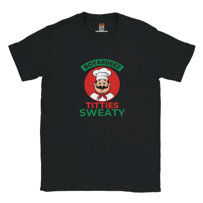 A-or-B-Tees T-Shirt S / Black Boyardeez Titties Sweaty T-Shirt