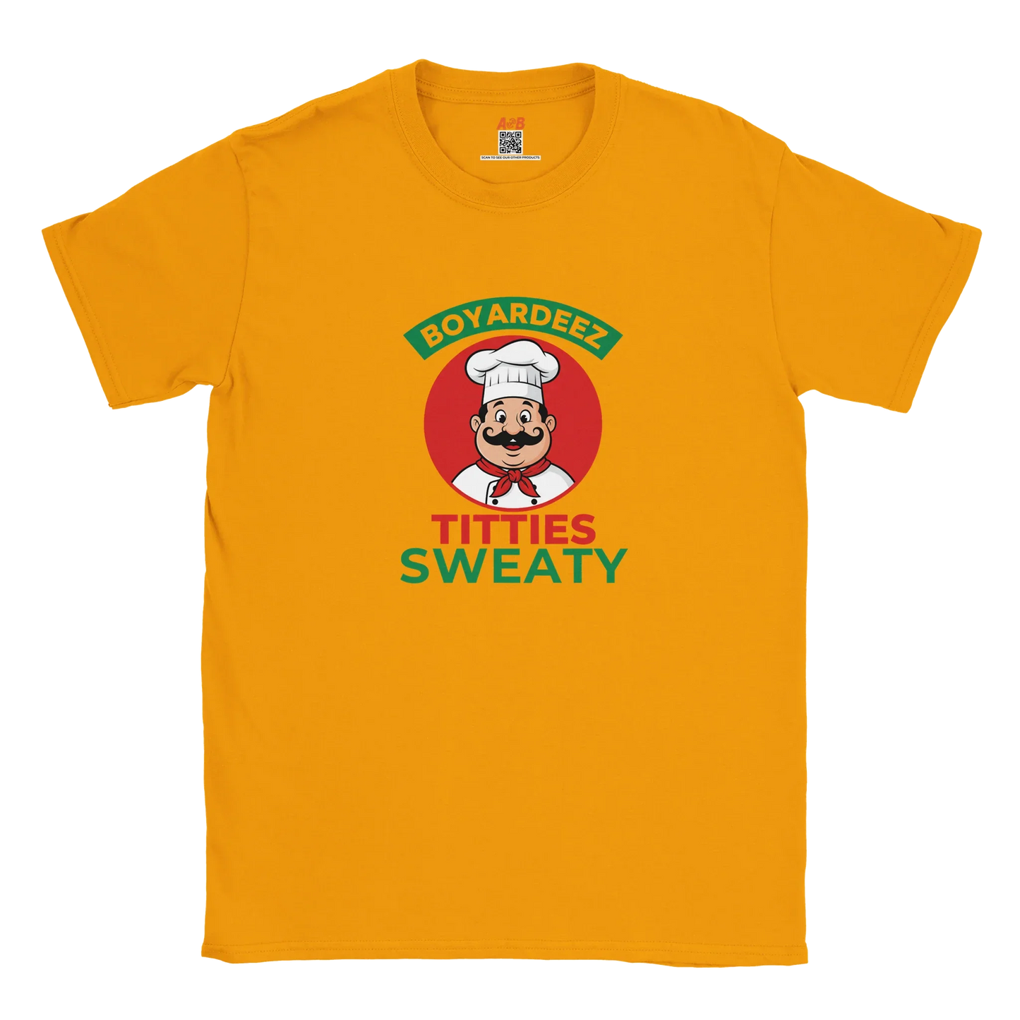 A-or-B-Tees T-Shirt S / Gold Boyardeez Titties Sweaty T-Shirt