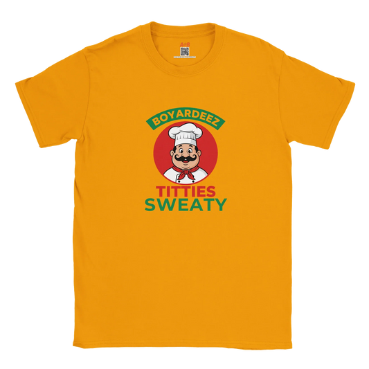 A-or-B-Tees T-Shirt S / Gold Boyardeez Titties Sweaty T-Shirt