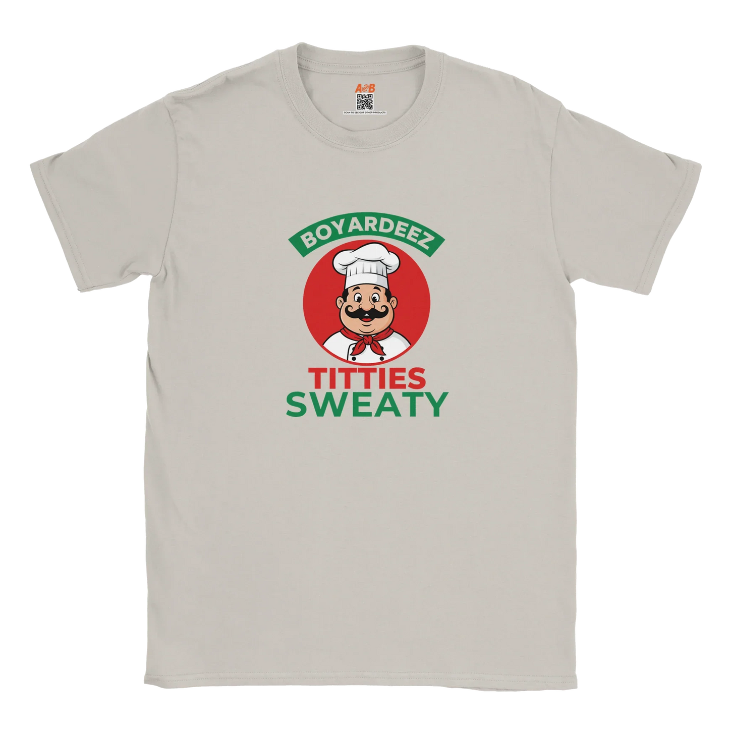 A-or-B-Tees T-Shirt S / Ice Grey Boyardeez Titties Sweaty T-Shirt