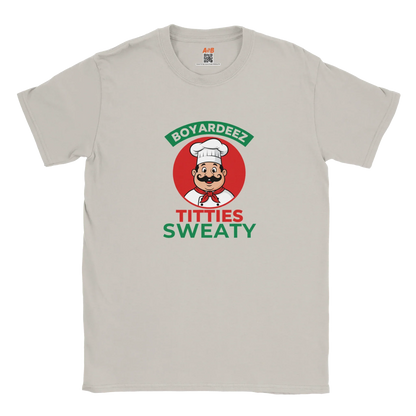 A-or-B-Tees T-Shirt S / Ice Grey Boyardeez Titties Sweaty T-Shirt