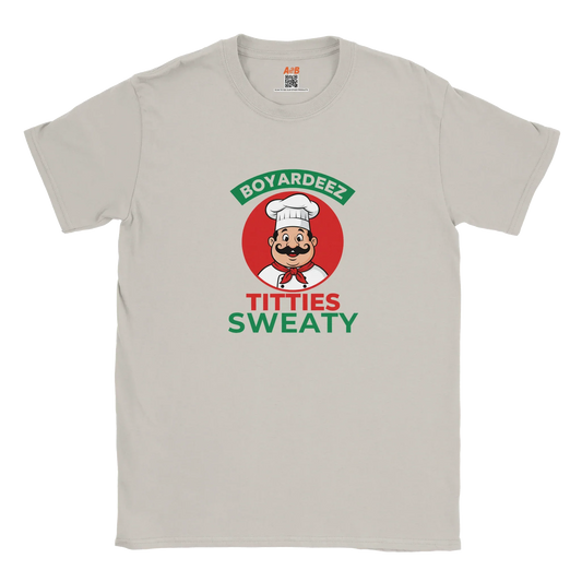 A-or-B-Tees T-Shirt S / Ice Grey Boyardeez Titties Sweaty T-Shirt