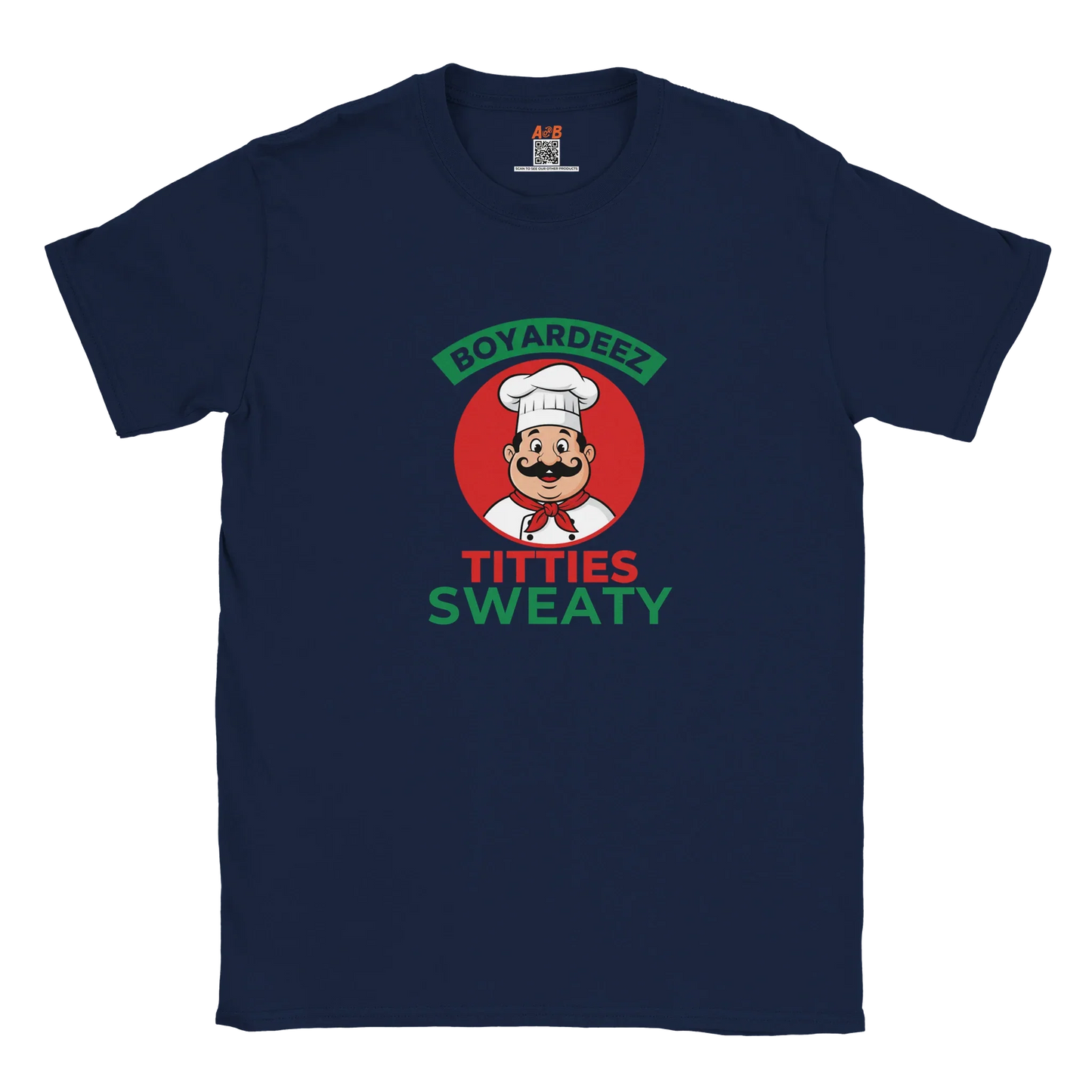 A-or-B-Tees T-Shirt S / Navy Boyardeez Titties Sweaty T-Shirt