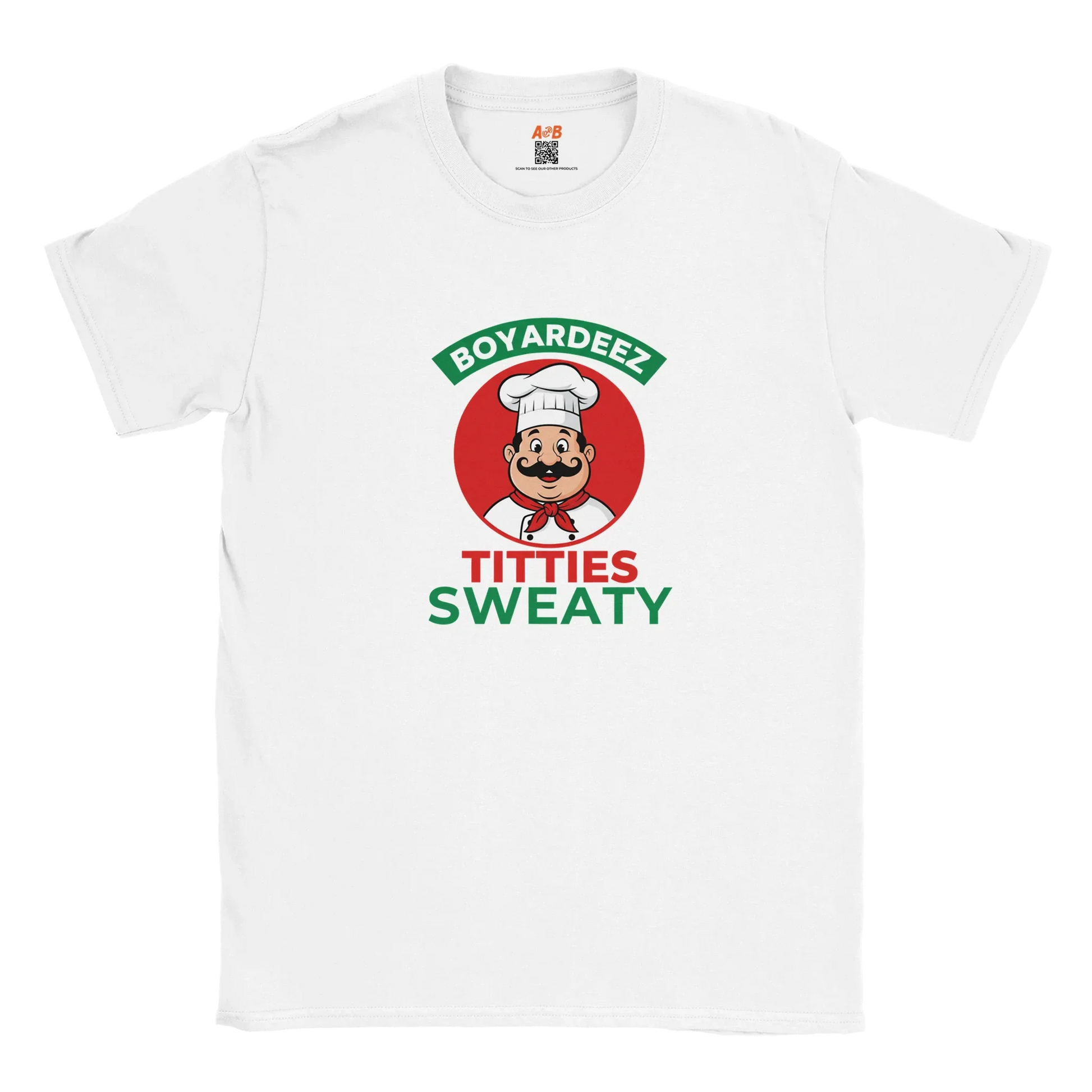 A-or-B-Tees T-Shirt S / White Boyardeez Titties Sweaty T-Shirt
