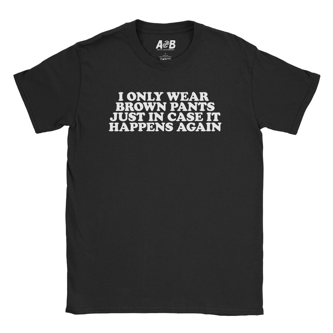 A-or-B-Tees T-Shirt Black / S Brown Pants T-Shirt
