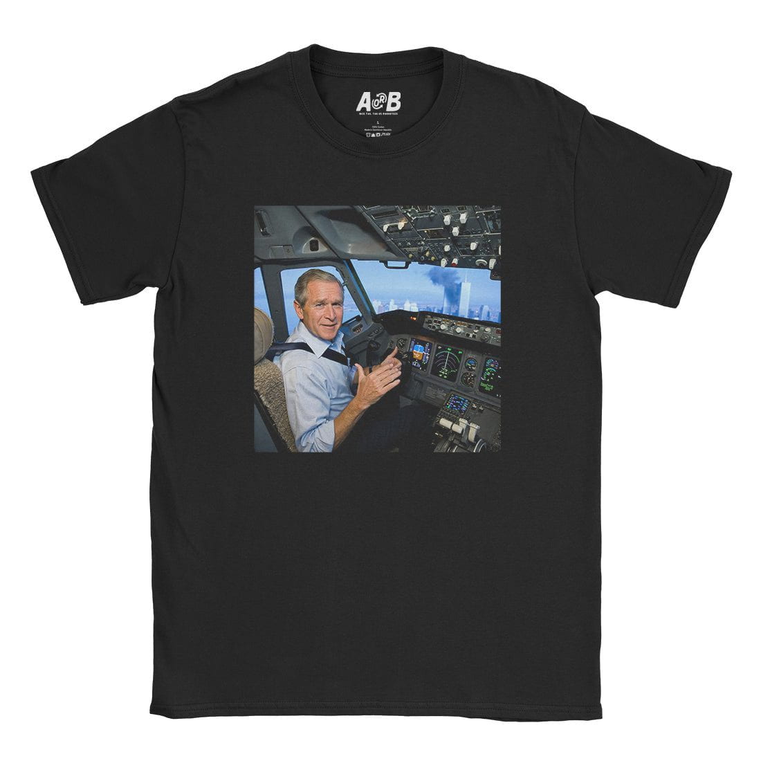 A-or-B-Tees T-Shirt Black / S Bushy Cockpit T-Shirt