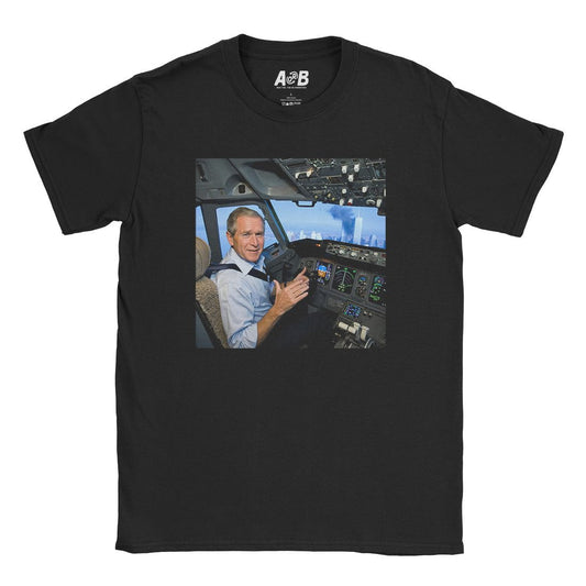 A-or-B-Tees T-Shirt Black / S Bushy Cockpit T-Shirt
