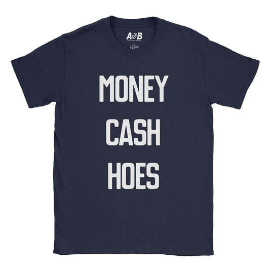 A-or-B-Tees T-Shirt Navy / S Cash Hoes T-Shirt