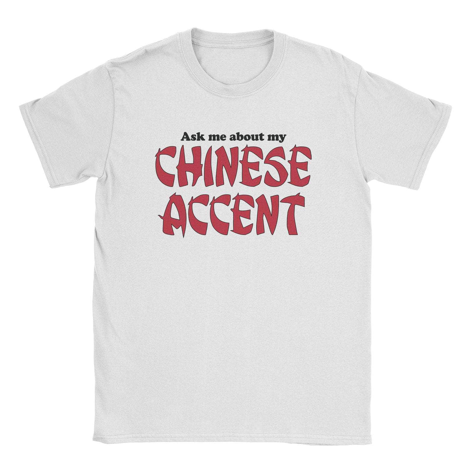 A-or-B-Tees T-Shirt White / S Chinese Accent T-Shirt