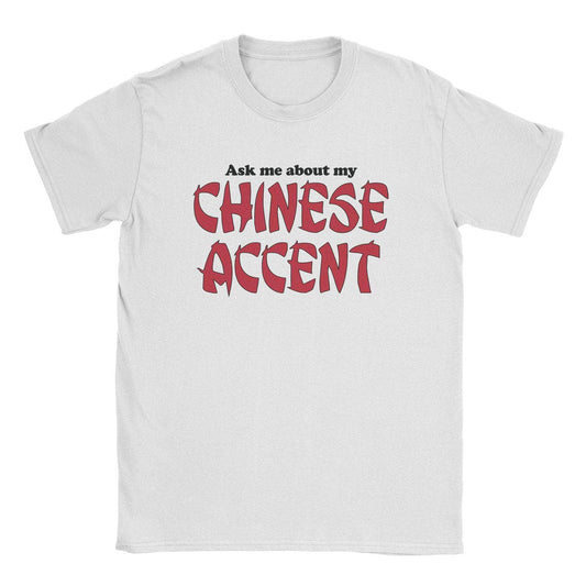 A-or-B-Tees T-Shirt White / S Chinese Accent T-Shirt