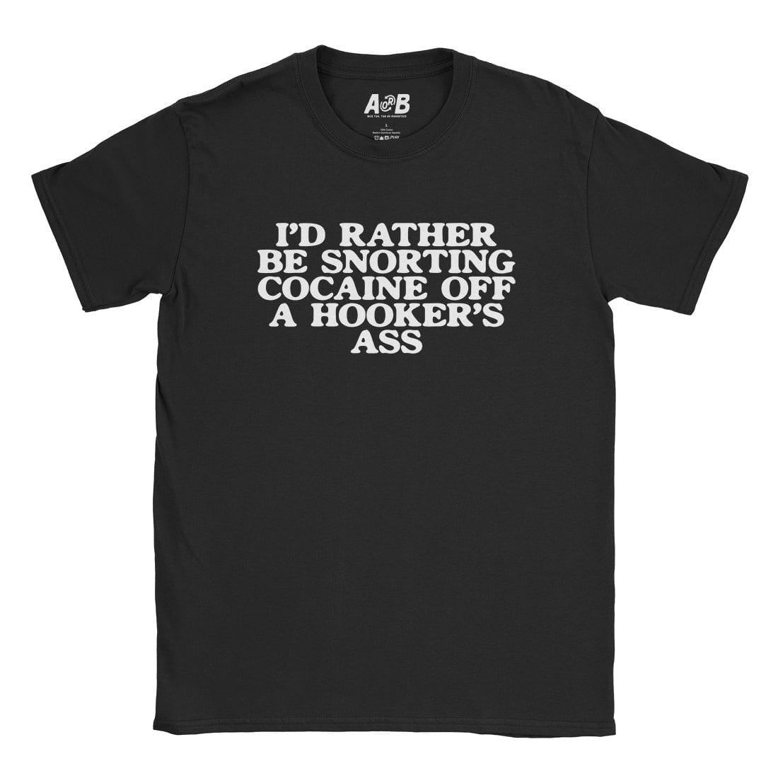 A-or-B-Tees T-Shirt Black / S Cocaine T-Shirt