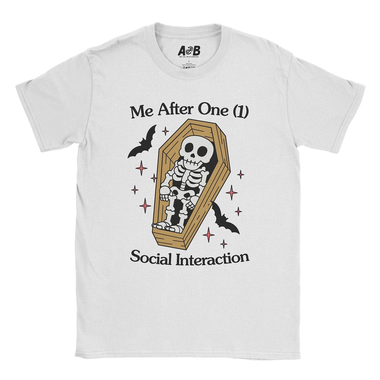 A-or-B-Tees T-Shirt White / S Coffin T-Shirt