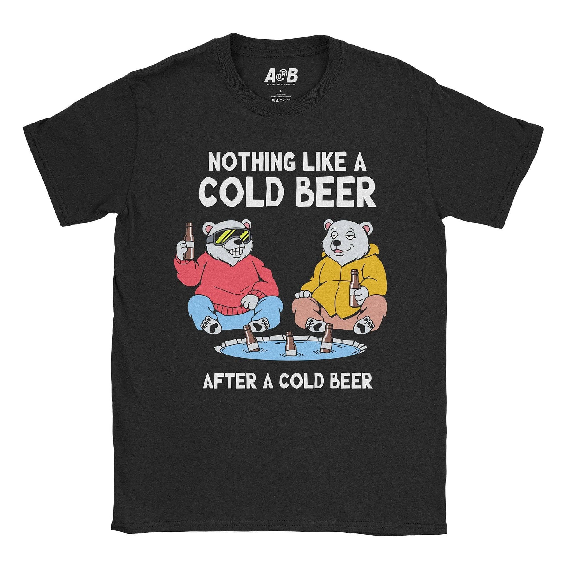 A-or-B-Tees T-Shirt Black / S Cold Beer T-Shirt