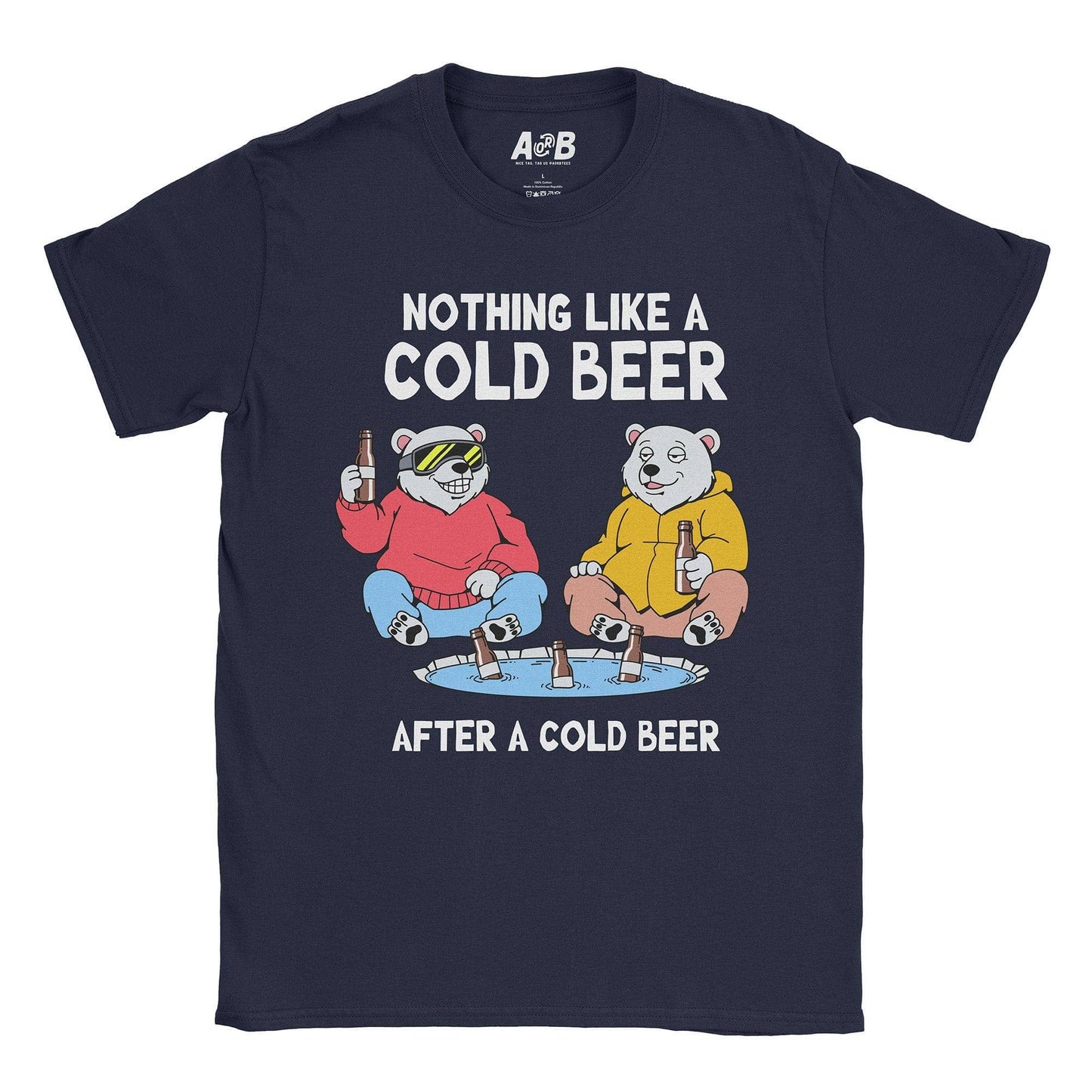 A-or-B-Tees T-Shirt Navy / S Cold Beer T-Shirt