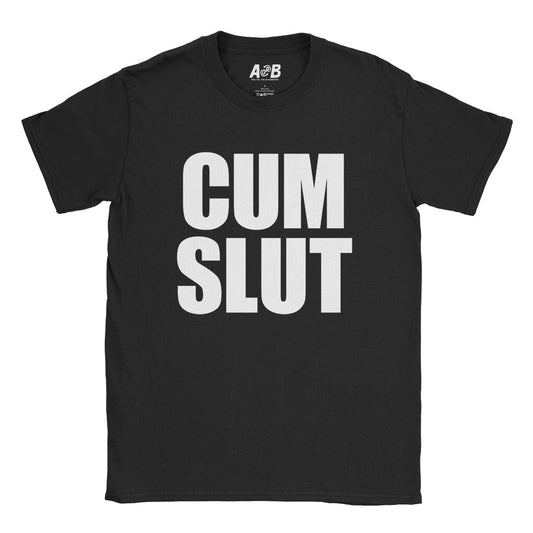 A-or-B-Tees T-Shirt Black / S Cum Slut T-Shirt