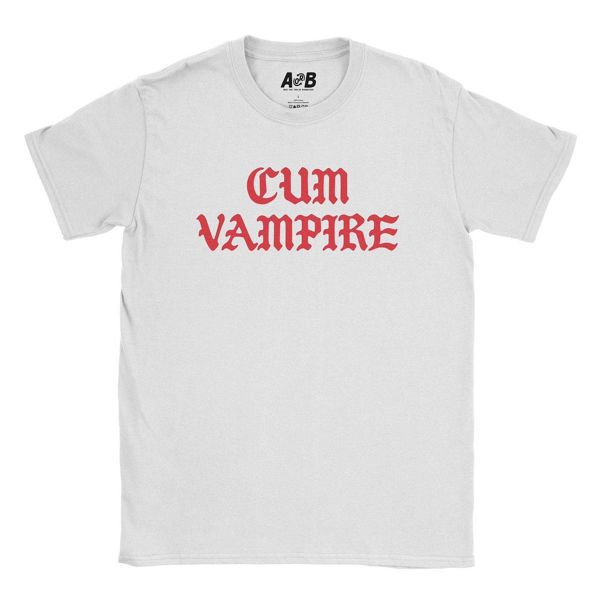 A-or-B-Tees T-Shirt White / S Cum Vampire T-Shirt