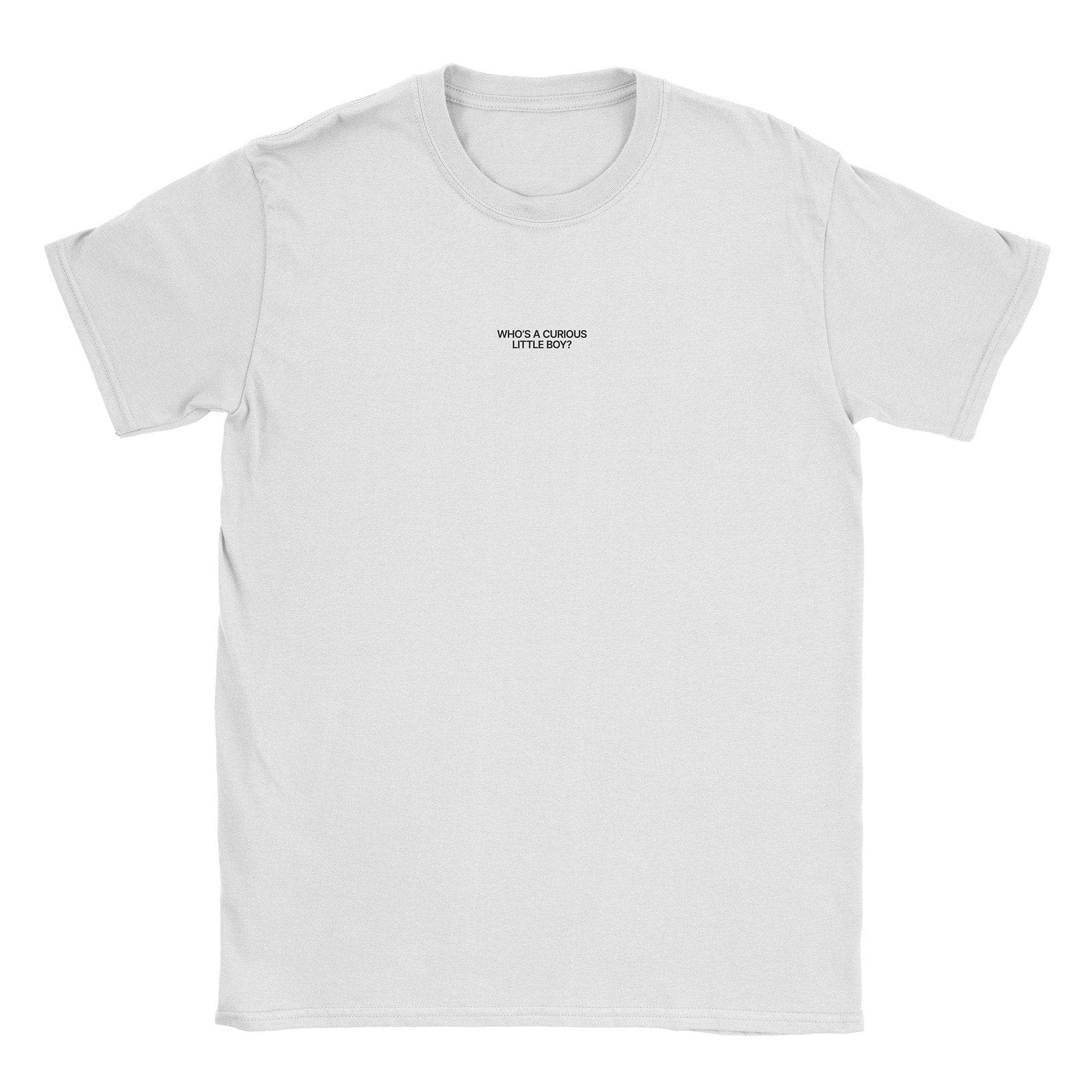 A-or-B-Tees T-Shirt White / S Curious Boy T-Shirt