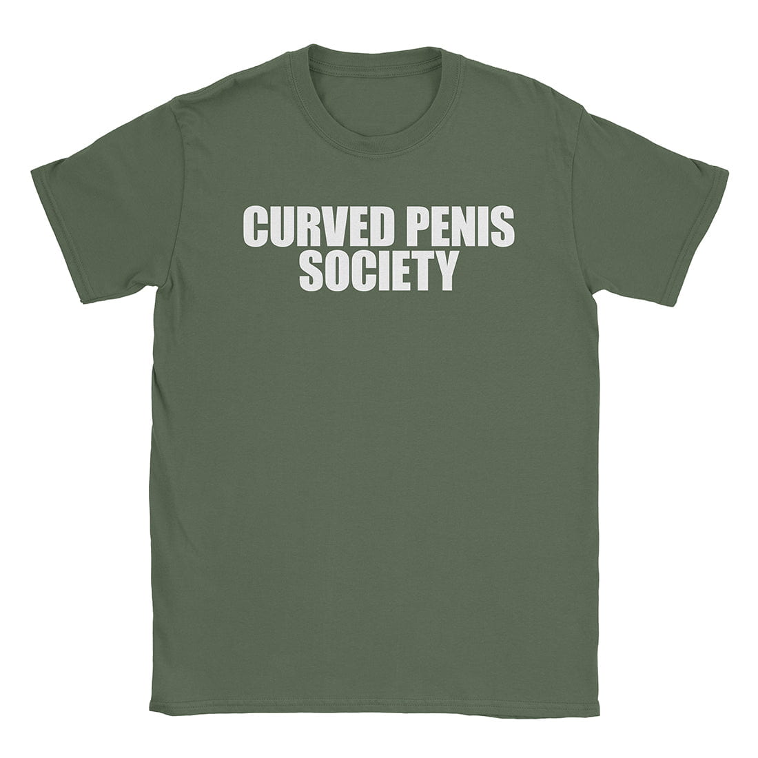 A-or-B-Tees T-Shirt Military Green / S Curved Society T-Shirt