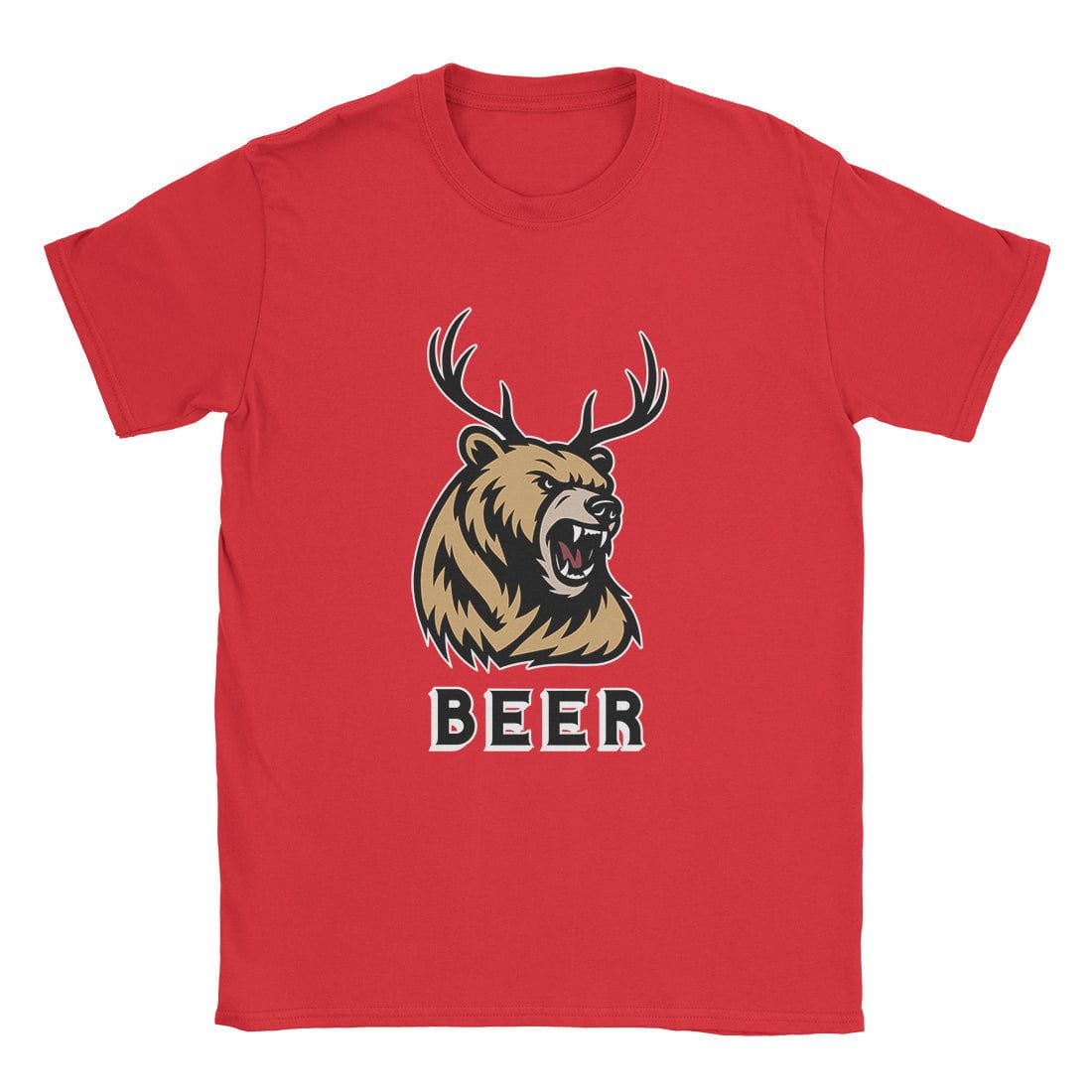 A-or-B-Tees T-Shirt Red / S Deer Bear T-Shirt