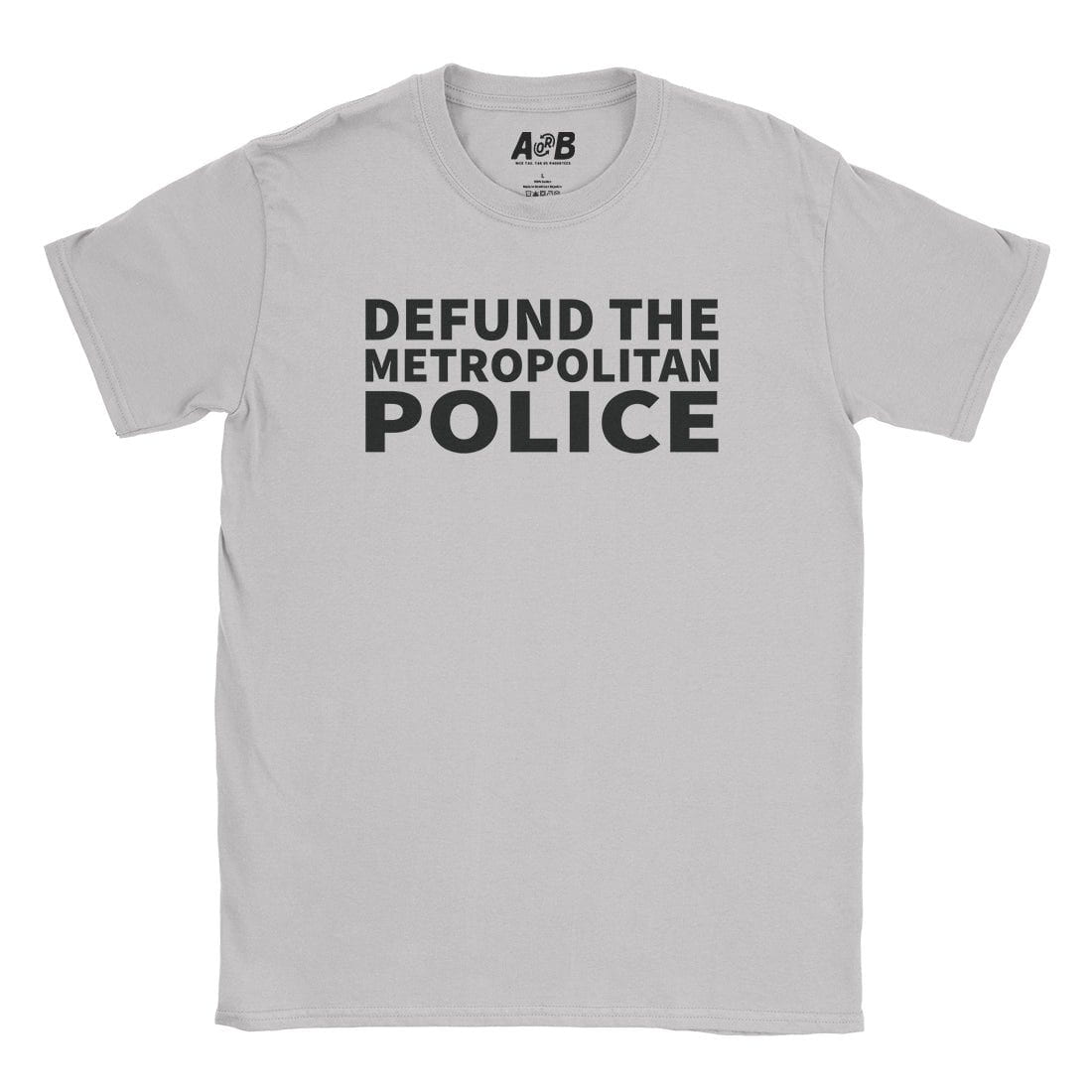 A-or-B-Tees T-Shirt Ice Grey / S Defund The Met T-Shirt