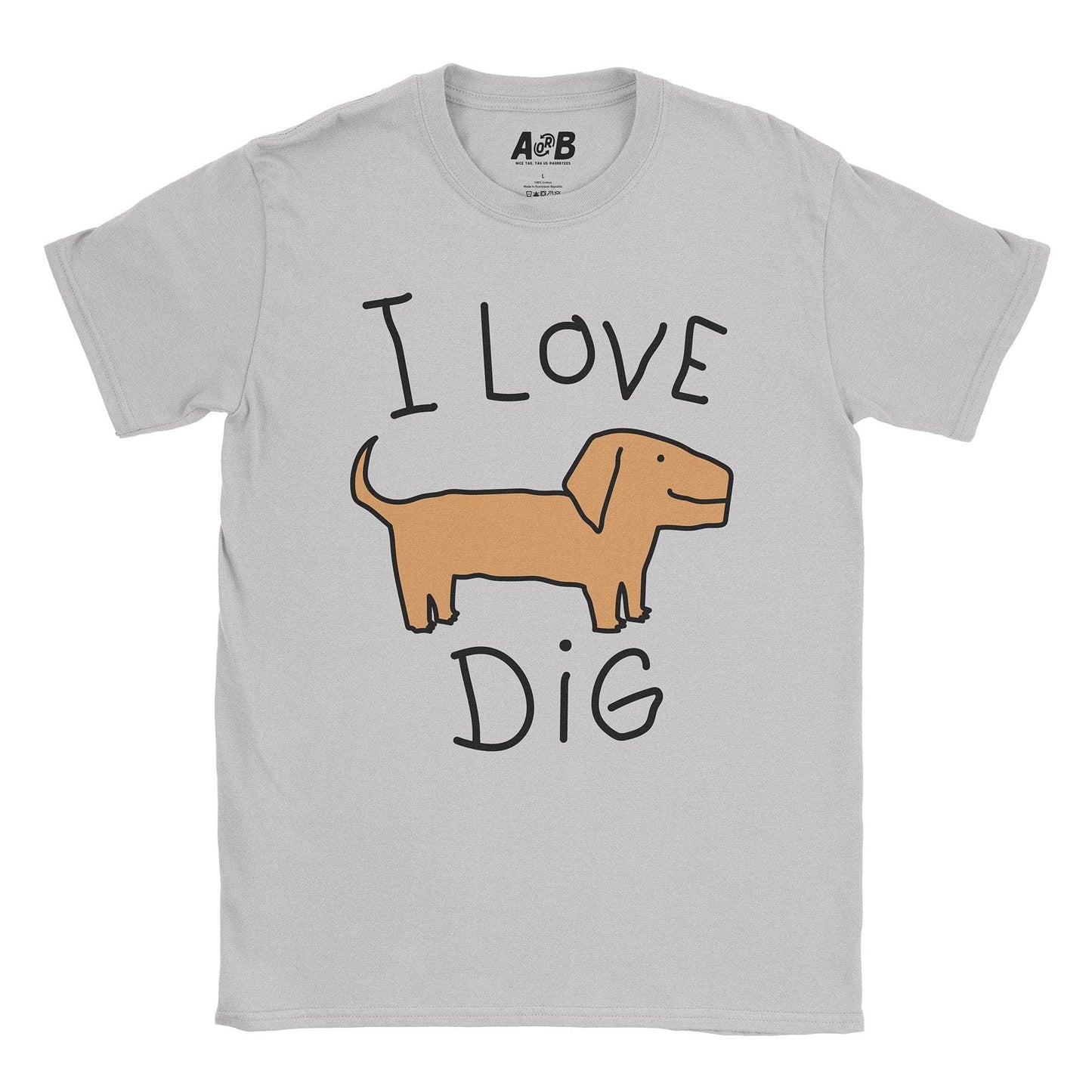 A-or-B-Tees T-Shirt Ice Grey / S Dig T-Shirt