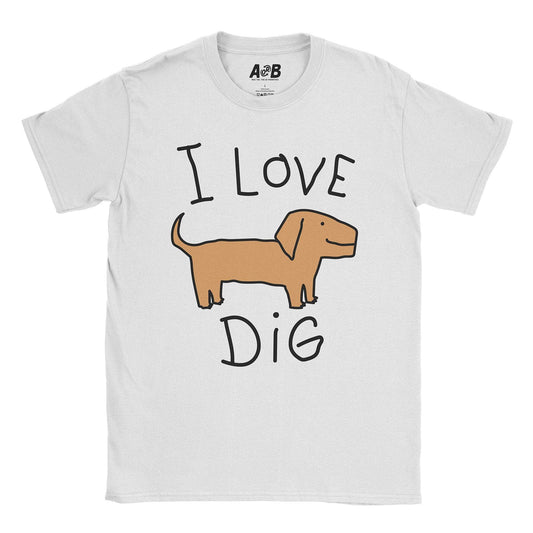 A-or-B-Tees T-Shirt White / S Dig T-Shirt