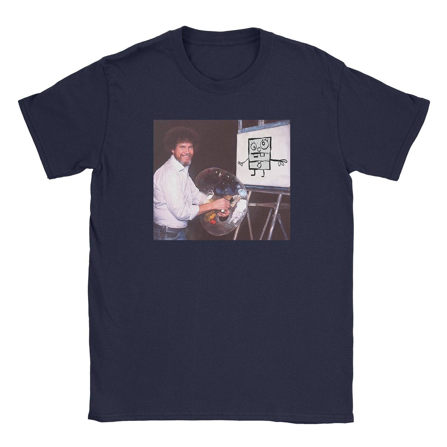 A-or-B-Tees T-Shirt Navy / S Doodlebob Ross T-Shirt