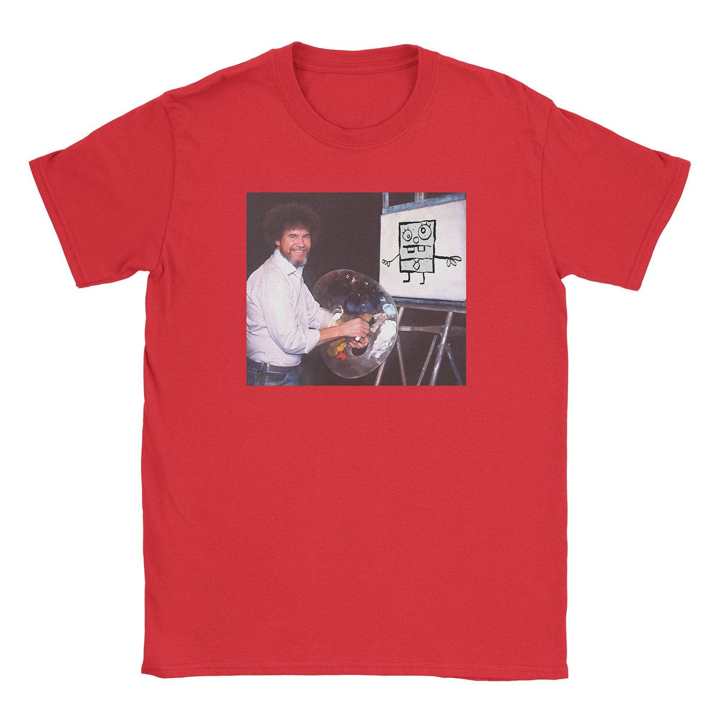A-or-B-Tees T-Shirt Red / S Doodlebob Ross T-Shirt
