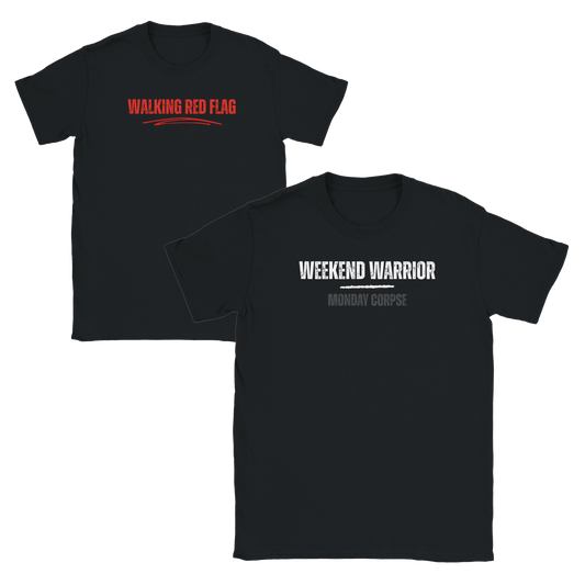 A-or-B-Tees T-Shirt Black / S Double Menace Tee Bundle (Weekend Warrior + Red Flag)